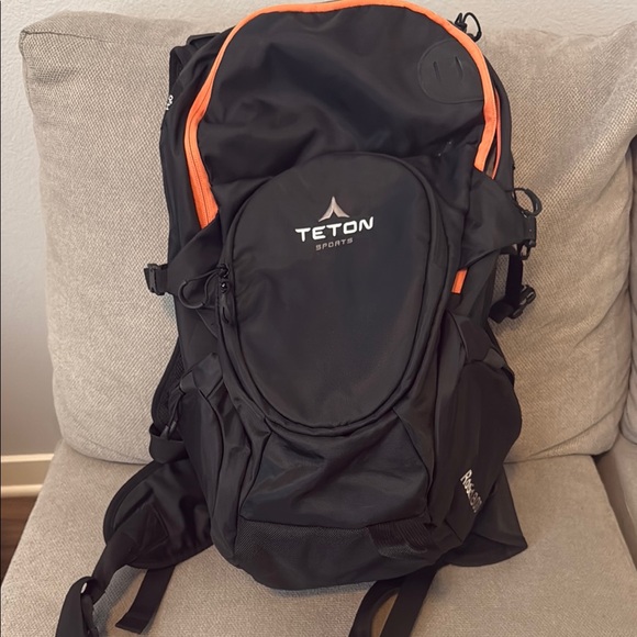 Eton Black and Orange Ergonomic Hiking Backpack Rock 1800